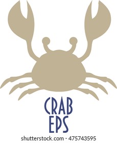 Crab icon. Crab silhouette. 