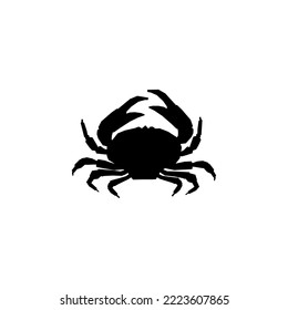 crab icon silhouette style design. crab vector illustration. isolated on white background.