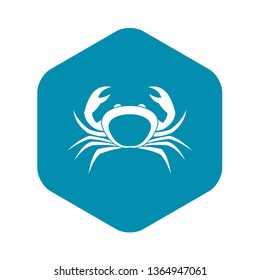 Crab icon. Simple illustration of crab vector icon for web