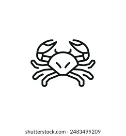 Crab icon. Simple crab icon for social media, app and web design. Vector illustration