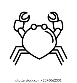 Crab icon. Simple crab icon for social media, app and web design. Vector illustration