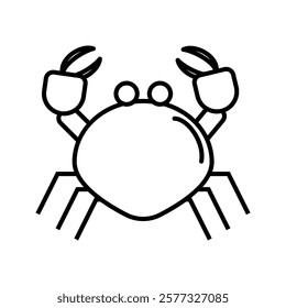 Crab icon. Simple crab icon for social media, app and web design. Vector illustration icon .vector illustration, pictogram isolated on white background. color editable