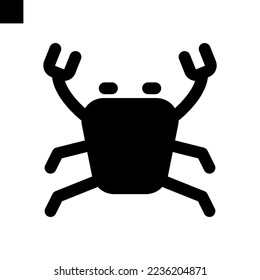 crab icon solid style vector