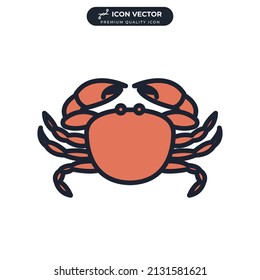 crab icon symbol template for graphic and web design collection logo vector illustration