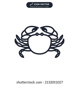 crab icon symbol template for graphic and web design collection logo vector illustration