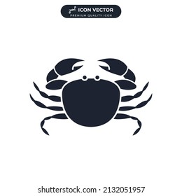 crab icon symbol template for graphic and web design collection logo vector illustration
