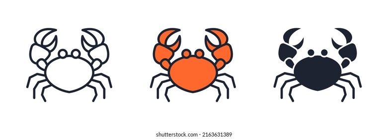 crab icon symbol template for graphic and web design collection logo vector illustration