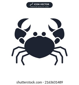 crab icon symbol template for graphic and web design collection logo vector illustration