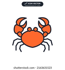 crab icon symbol template for graphic and web design collection logo vector illustration