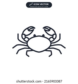 crab icon symbol template for graphic and web design collection logo vector illustration