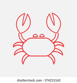  Crab icon vector.
