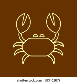  Crab icon vector.