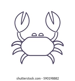  Crab icon vector.