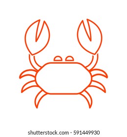  Crab icon vector.