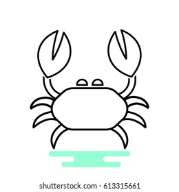  Crab icon vector.