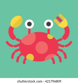 Crab Icon Vector, Animal Vector