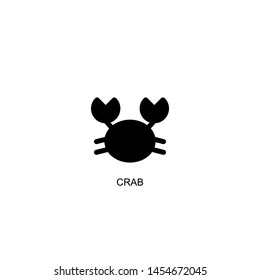 crab icon vector black design