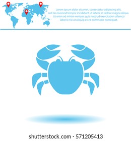 Crab  icon. Vector design.