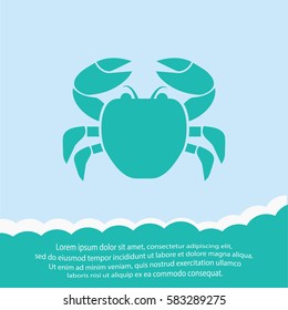Crab  icon. Vector design.