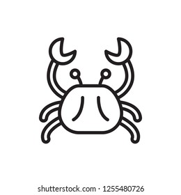 crab icon vector design line style