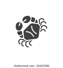 Crab icon vector, filled flat sign, solid pictogram isolated on white, logo illustration