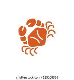 Crab icon vector, filled flat sign, solid colorful pictogram isolated on white, logo illustration