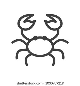 crab icon, vector illustration