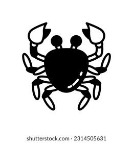 Crab icon in vector. Illustration