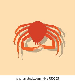 Crab icon, vector illustration design. Food collection.
