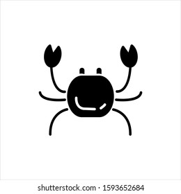 Crab icon vector illustration logo template for many purpose. Isolated on white background.