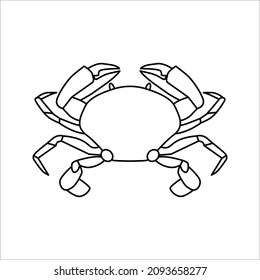 Crab icon vector illustration on white background. eps 10