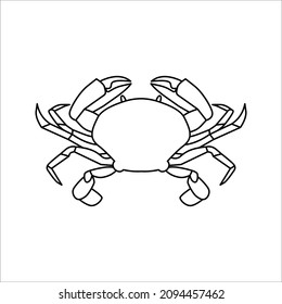 Crab icon vector illustration on white background. eps 10