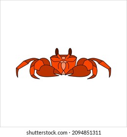 Crab icon vector illustration on white background. eps 10