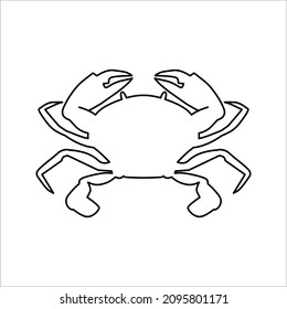 Crab icon vector illustration on white background. eps 10