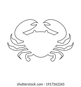 Crab icon vector illustration sign