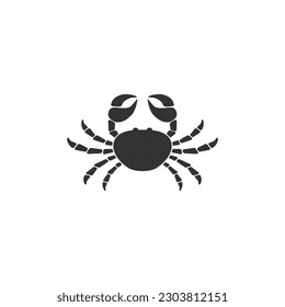 Crab icon vector illustration sign