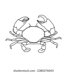 Crab icon vector illustration sign
