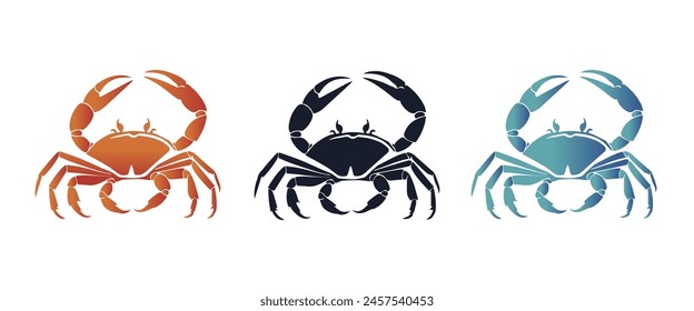 Crab icon vector illustration sign