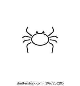 Crab icon vector illustration sign,logo design.