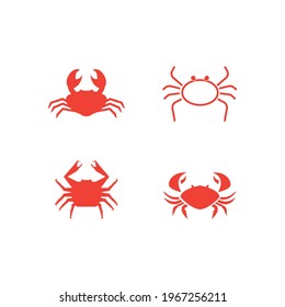 Crab icon vector illustration sign,logo design.