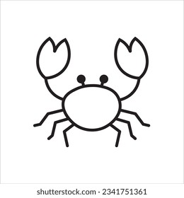 crab icon vector illustration symbol