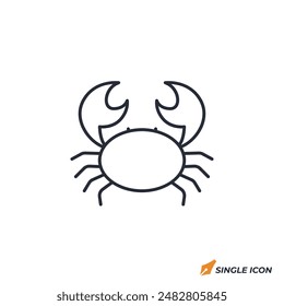 Crab icon vector illustration. Crab symbol isolated on white background