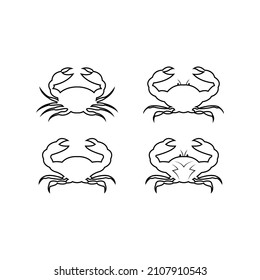 crab icon vector illustration template design