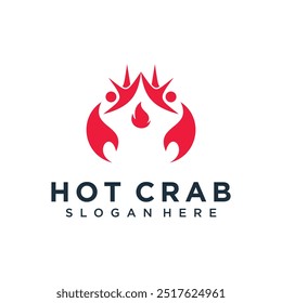 Krebssymbol, Vektorlogo-Design mit kreativem, einzigartigem, frischem Konzept Premium Vector