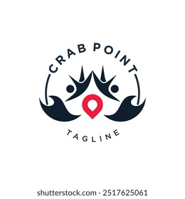Crab icon vector logo design with creative unique fresh concept Premium Vector