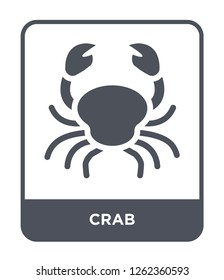 crab icon vector on white background, crab trendy filled icons from Travel collection, crab simple element illustration