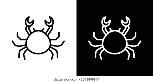 Crab icon vector simple element illustration editable