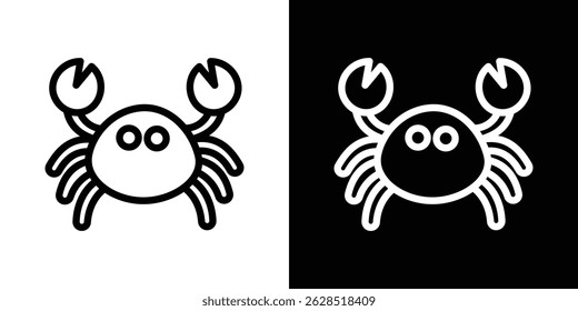 Crab icon vector for web, computer and mobile apps