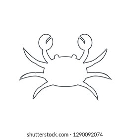 Crab icon.Crab icon in outline style