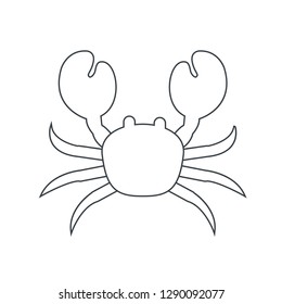 Crab icon.Crab icon in outline style